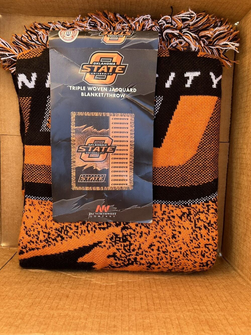 Vintage Northwest Oklahoma State Cowboys NCAA 48x60 Triple Woven Throw Blanket